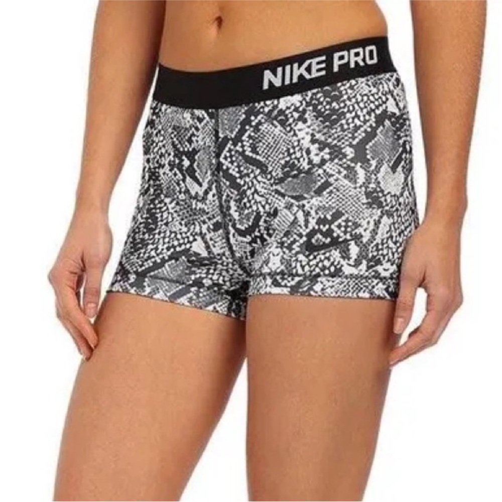 Nike pro spandex snakeskin bike shorts 3" large L